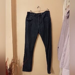 Lucky Brand Mens Dark Wash Jeans With Wiskin Size 33/32